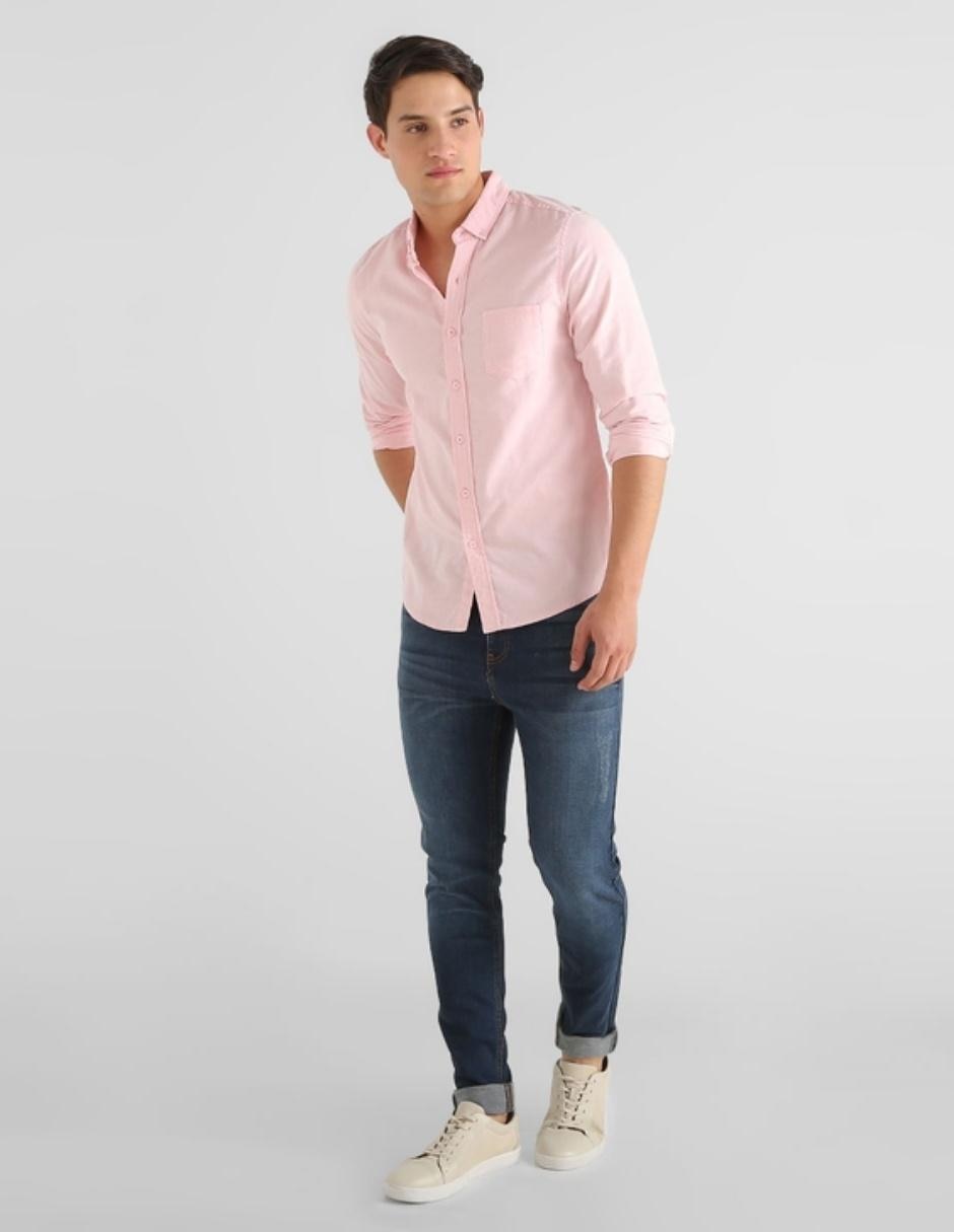 Jeans skinny lavado stone wash para hombre