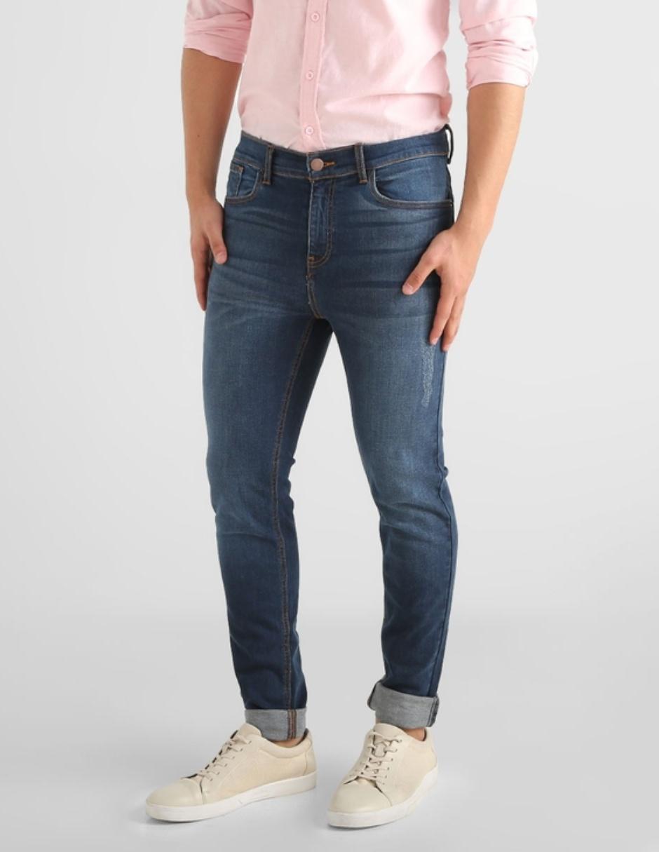 Jeans skinny Mossimo lavado stone wash para hombre