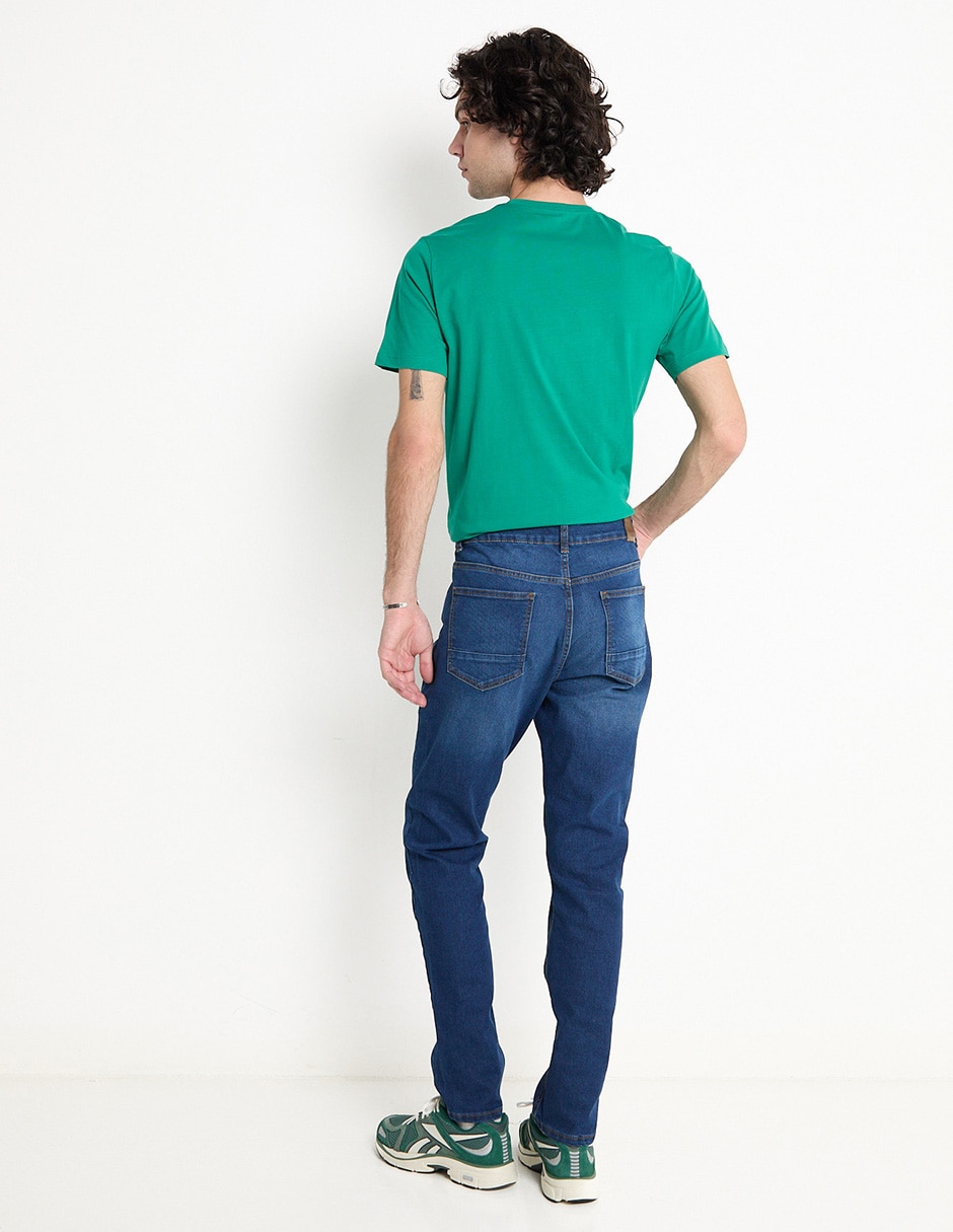Jeans slim deslavado para hombre 2