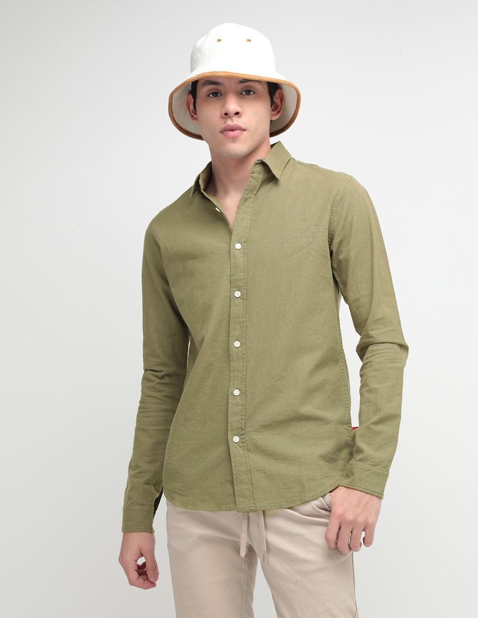 Camisa casual manga larga para hombre Camisa casual manga larga para hombre