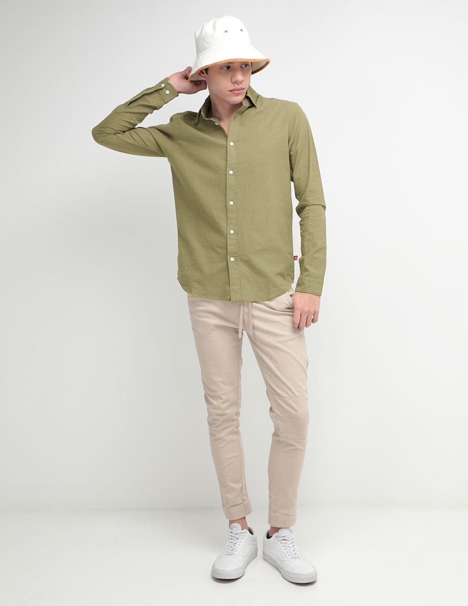 Camisa casual manga larga para hombre 3