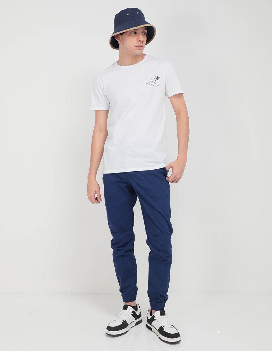Pantalón straight de algodón para hombre Pantalón straight de algodón para hombre