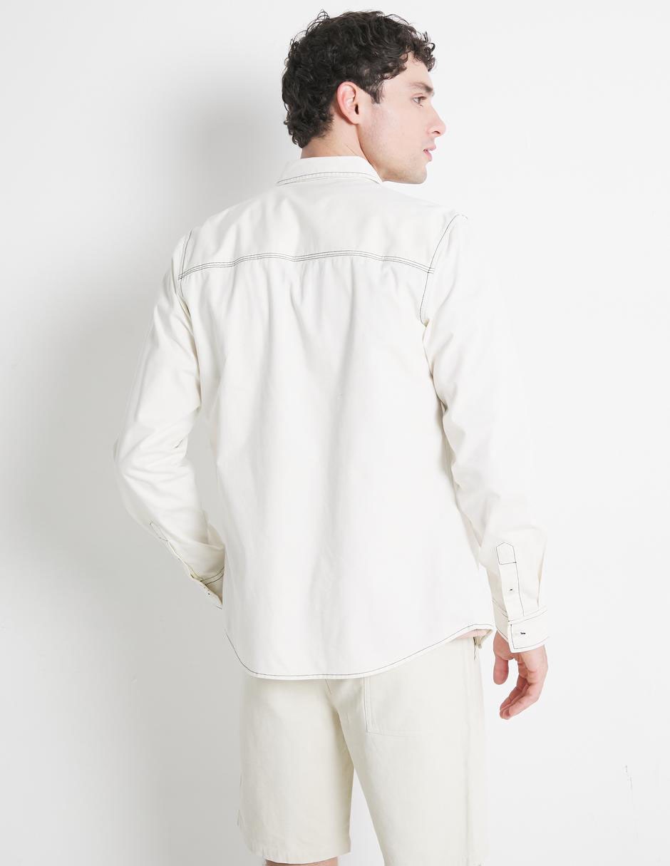 Camisa casual manga larga para hombre 4