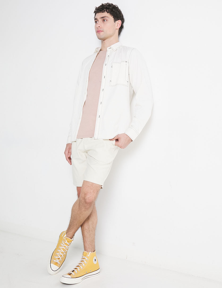 Camisa casual manga larga para hombre 3