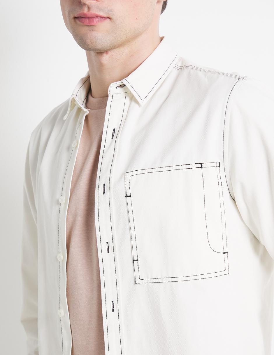 Camisa casual manga larga para hombre 2