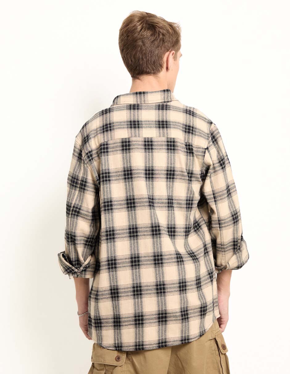Camisa casual de algodón manga larga para hombre 5