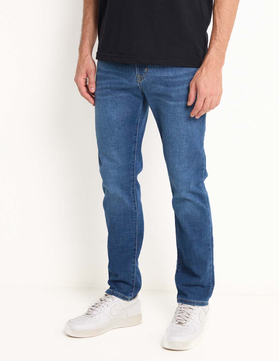 Jeans slim deslavado para hombre