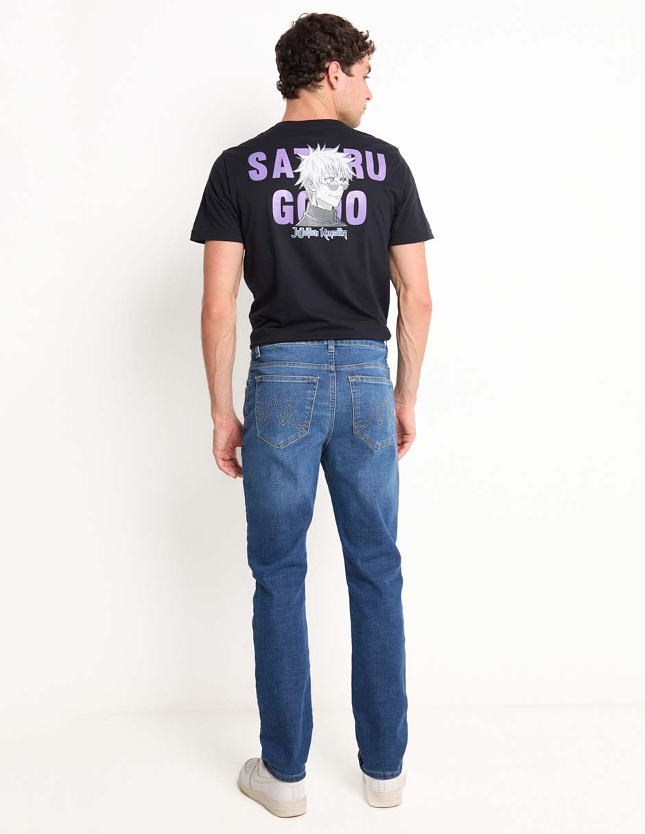 Jeans slim deslavado para hombre