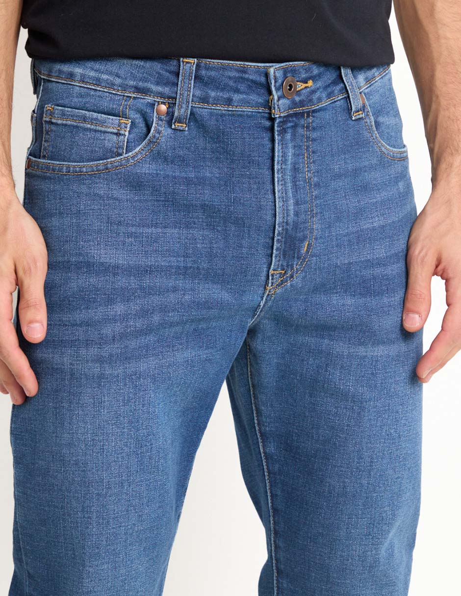 Jeans slim deslavado para hombre