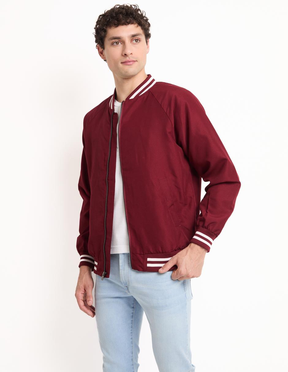 Chamarra bomber con bolsillos para hombre Chamarra bomber con bolsillos para hombre