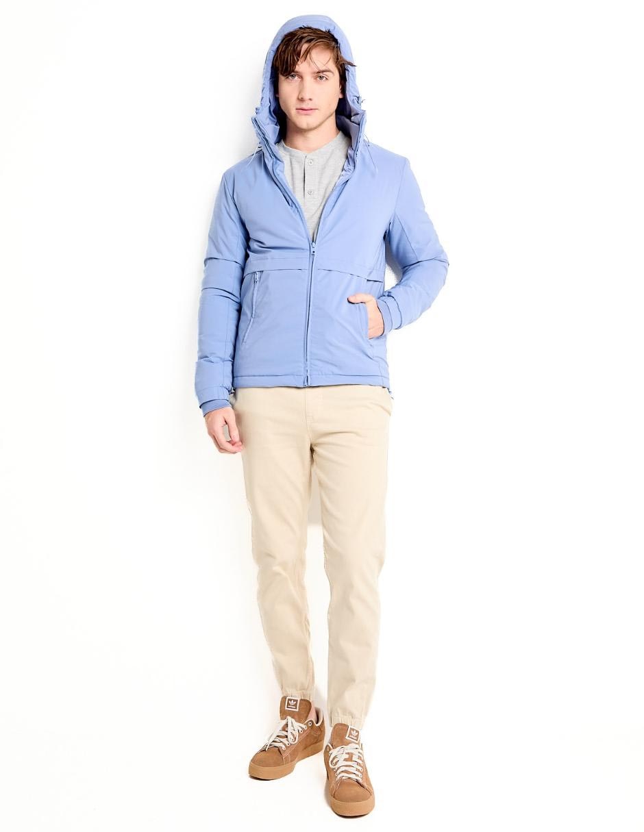 Chamarra casual con capucha para hombre