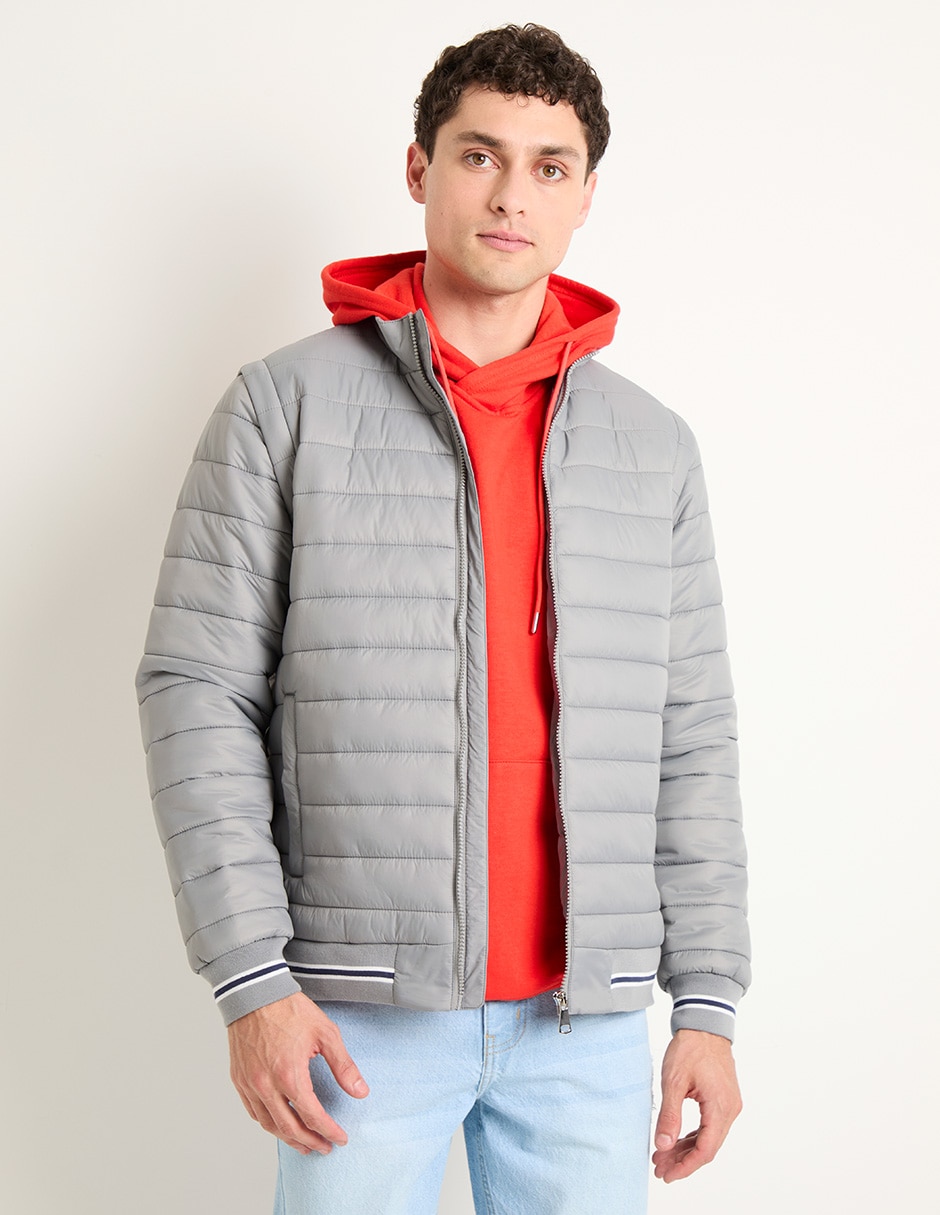 Chamarra acolchada capitonada para hombre