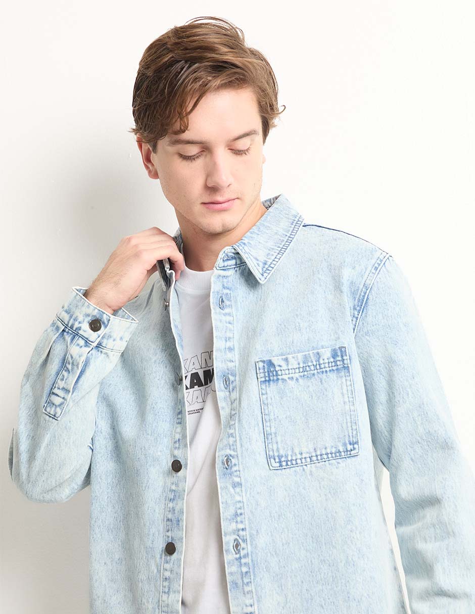Chamarra de mezclilla Mossimo con bolsillos para hombre