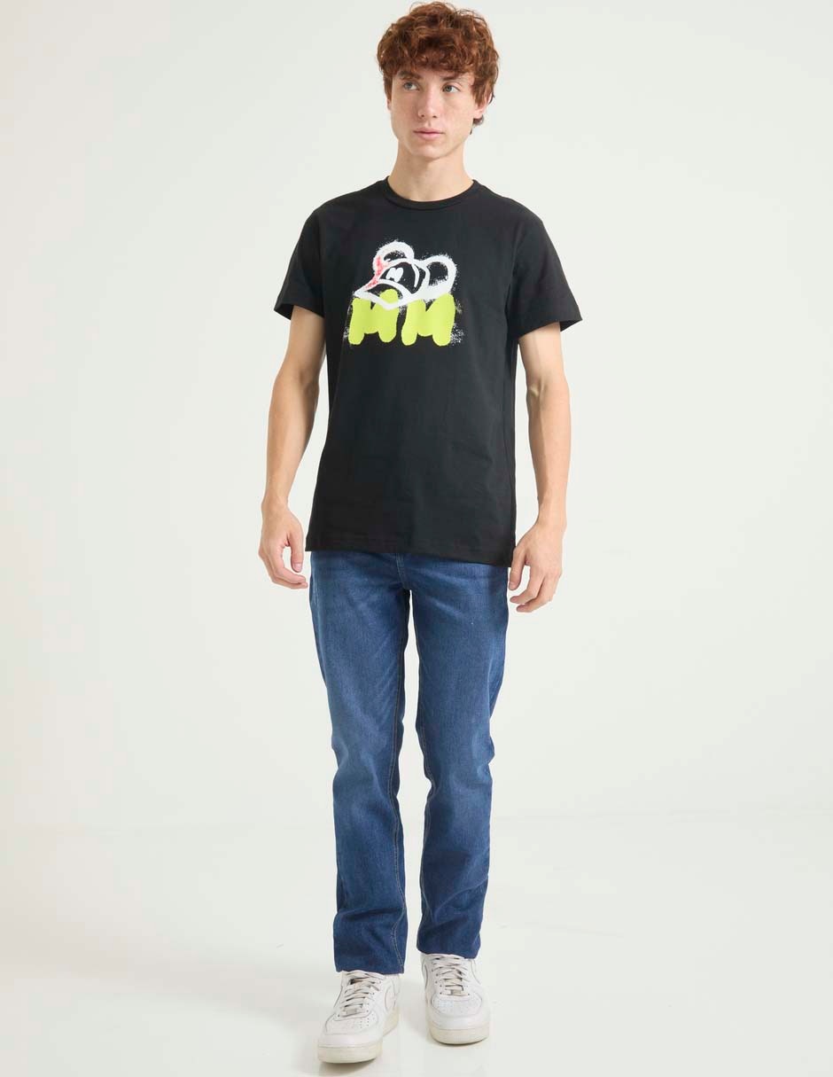 Jeans straight deslavado para hombre