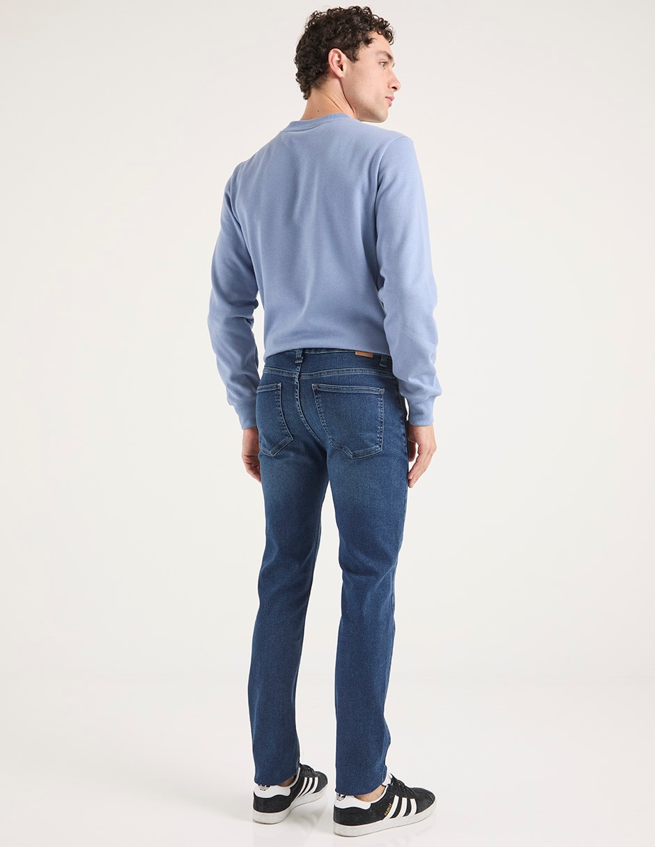 Jeans slim deslavado para hombre