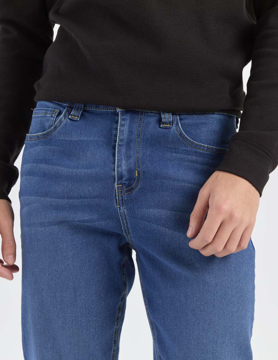 Jeans slim deslavado para hombre 7