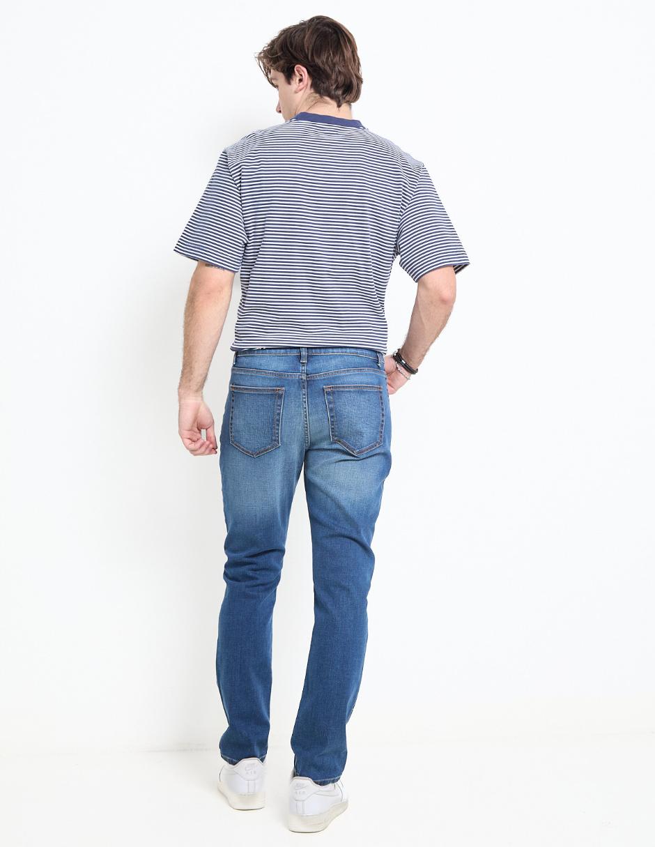 Jeans slim deslavado para hombre