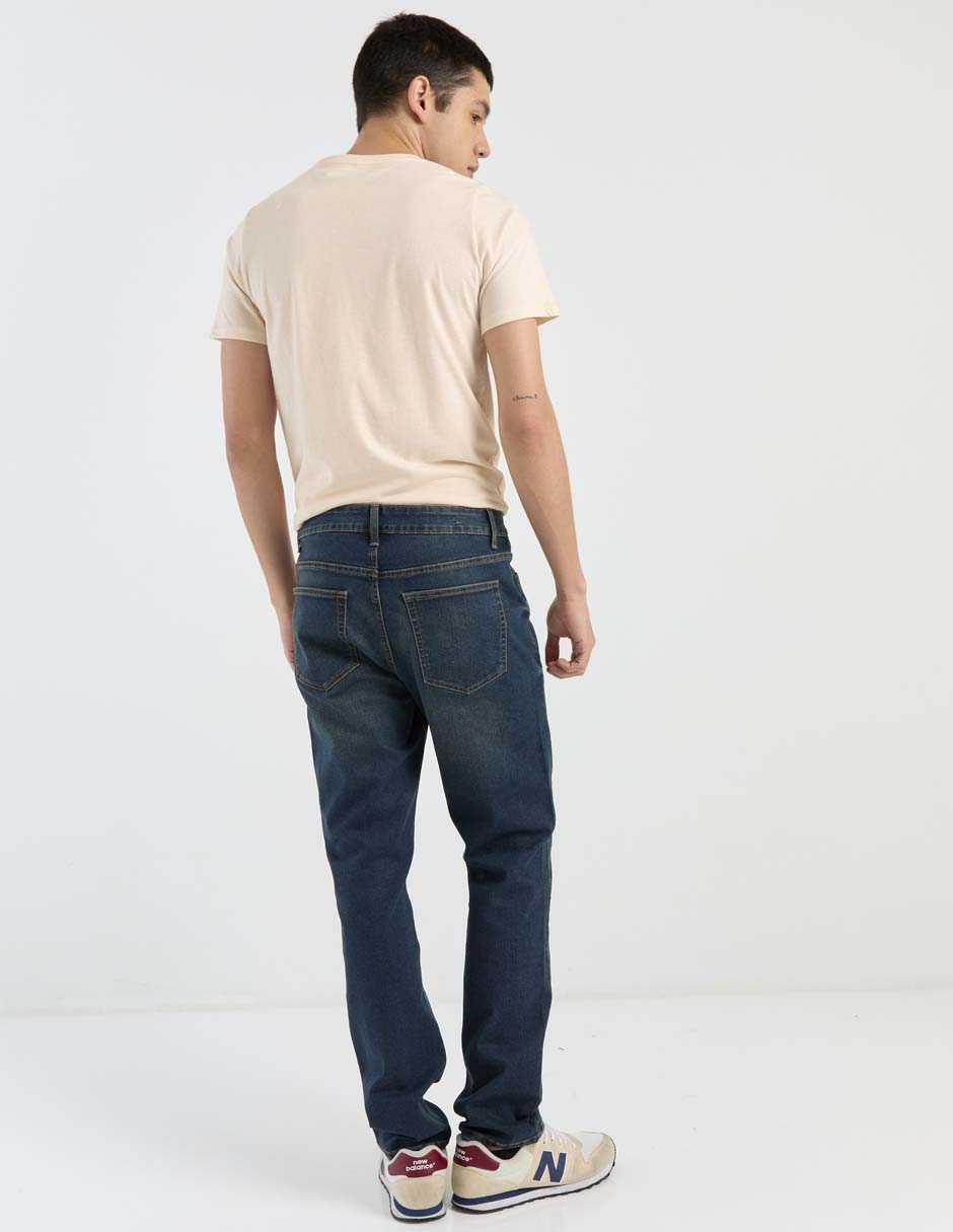 Jeans straight deslavado para hombre 5