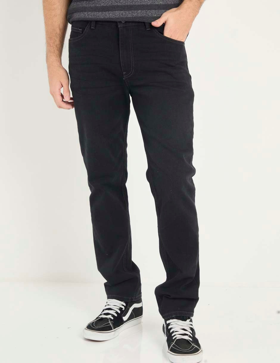 Jeans straight lavado obscuro para hombre 1
