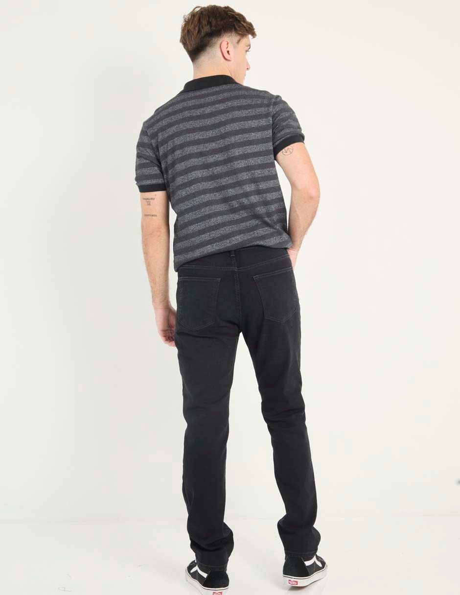 Jeans straight lavado obscuro para hombre 5