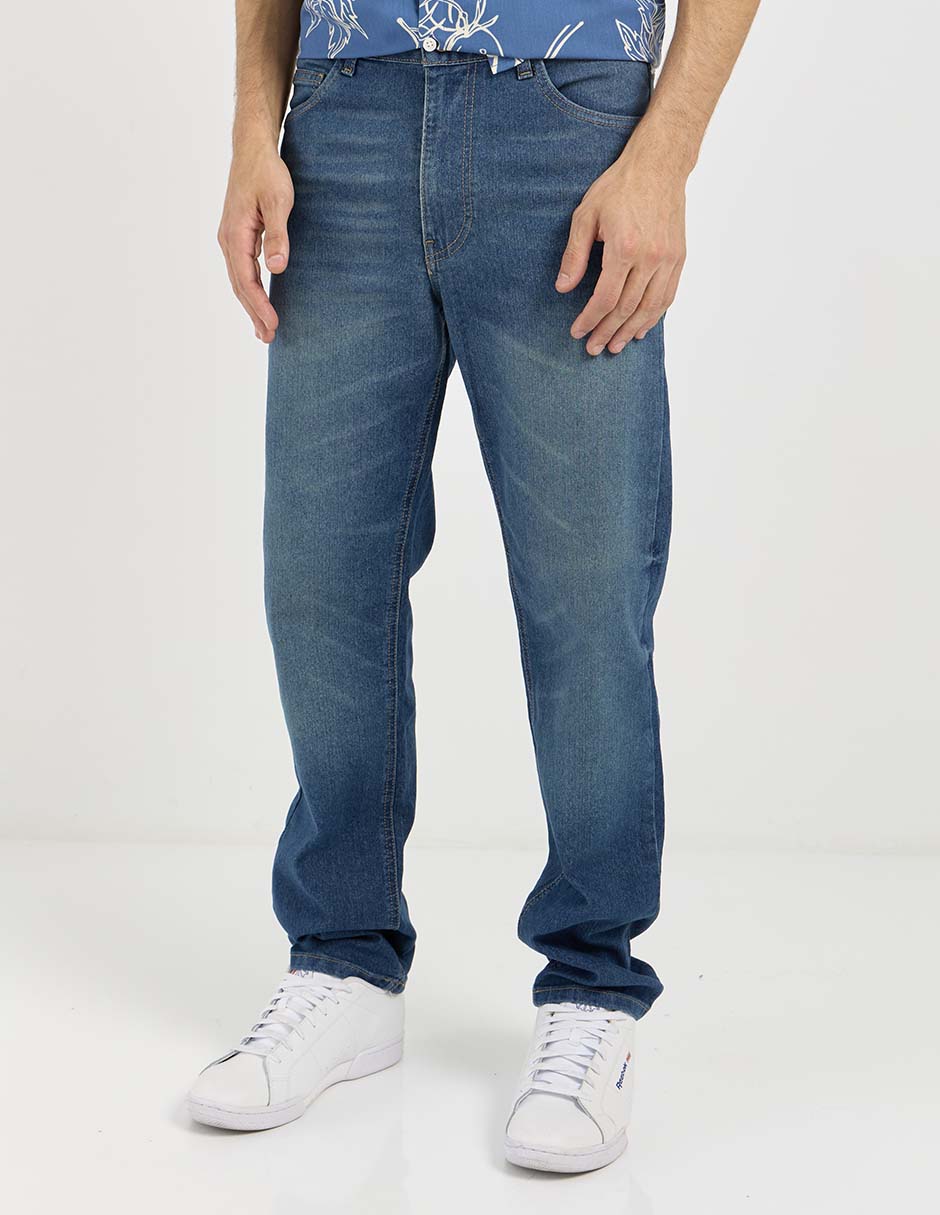 Jeans straight Mossimo lavado medio para hombre