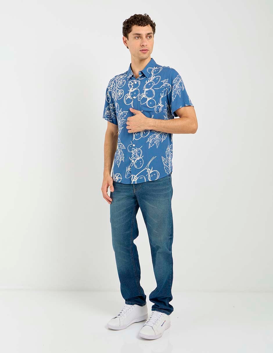 Jeans straight Mossimo lavado medio para hombre