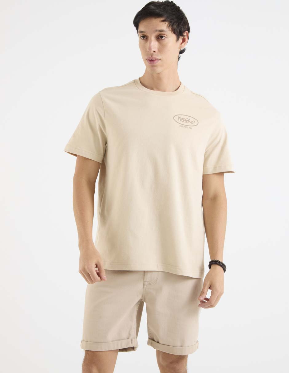 Playera cuello redondo para hombre