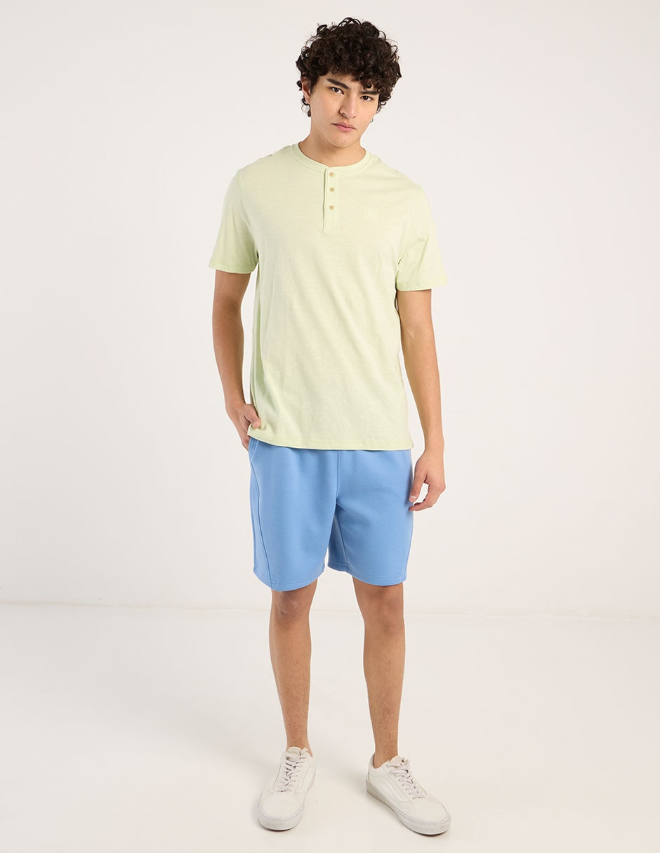 Playera cuello henley para hombre 3