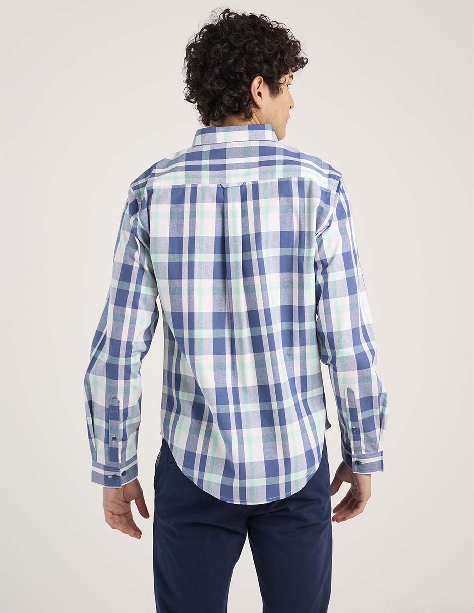 Camisa casual manga larga para hombre 6