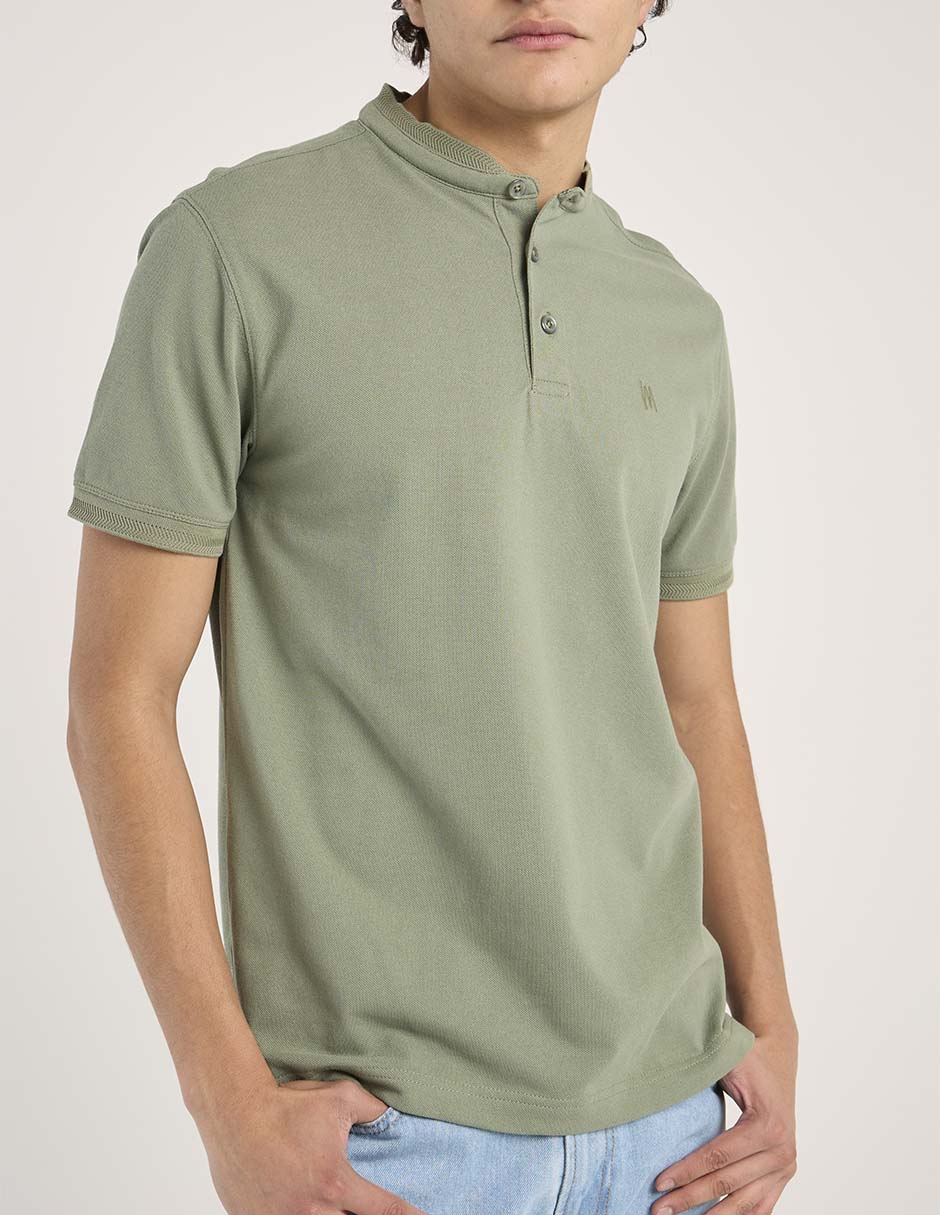 Playera cuello mao para hombre 5