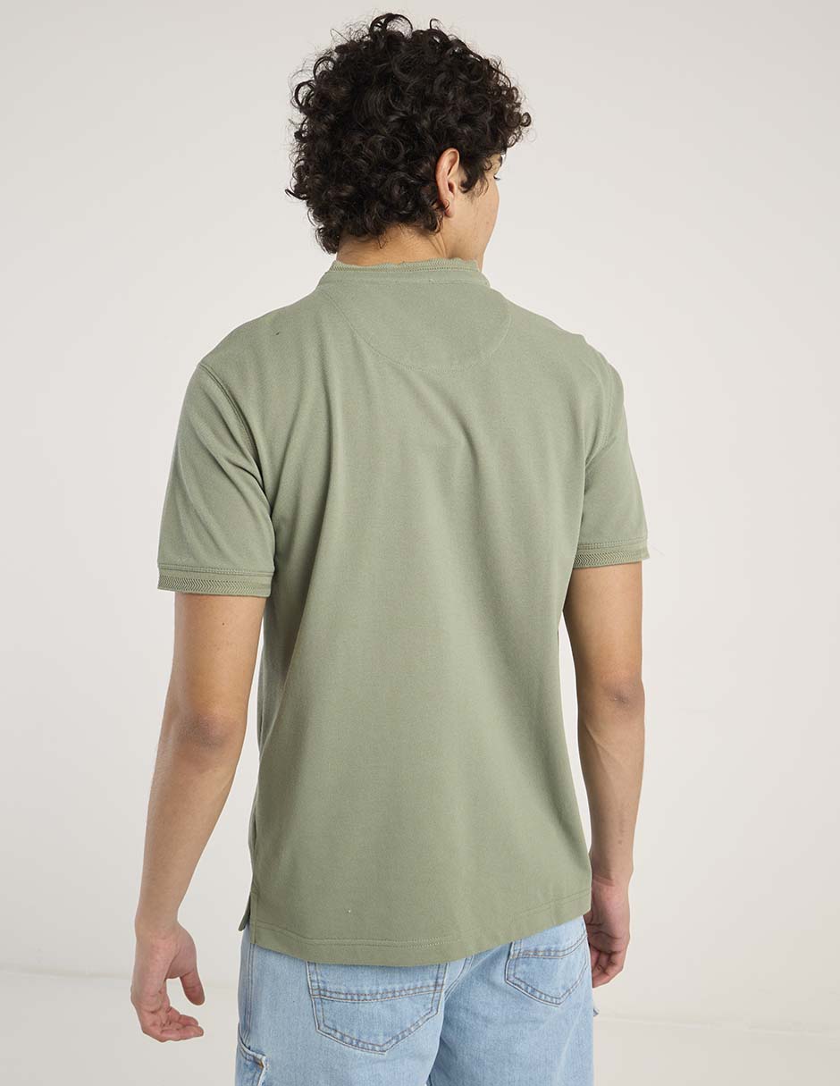 Playera cuello mao para hombre 6