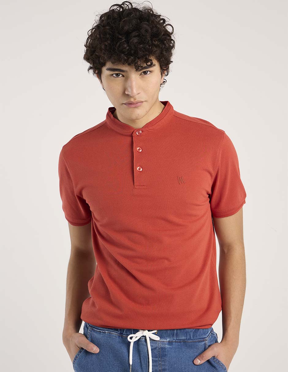 Playera cuello mao para hombre 2