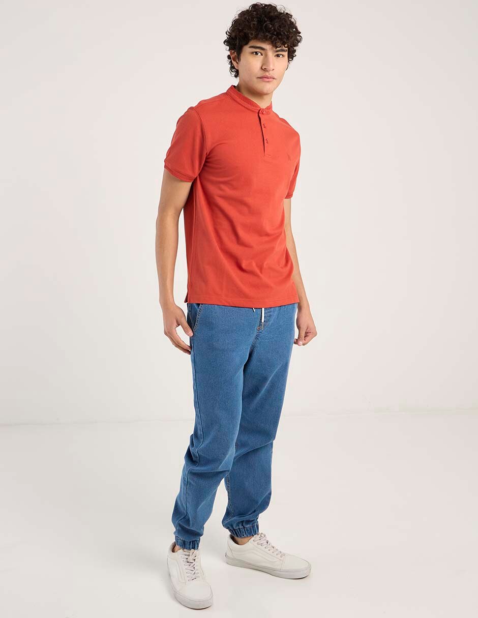 Playera cuello mao para hombre 3