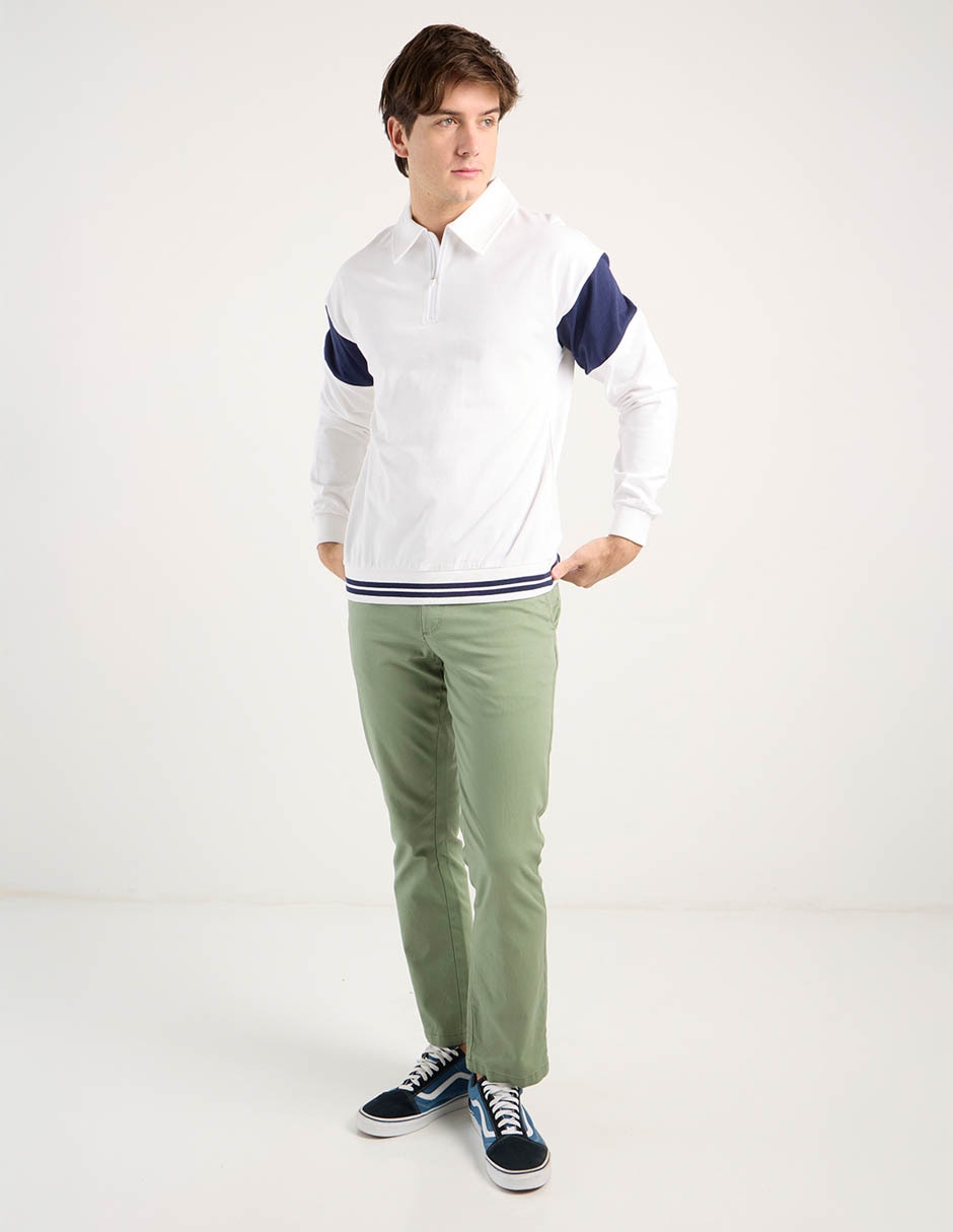 Pantalón business casual slim de algodón para hombre 5