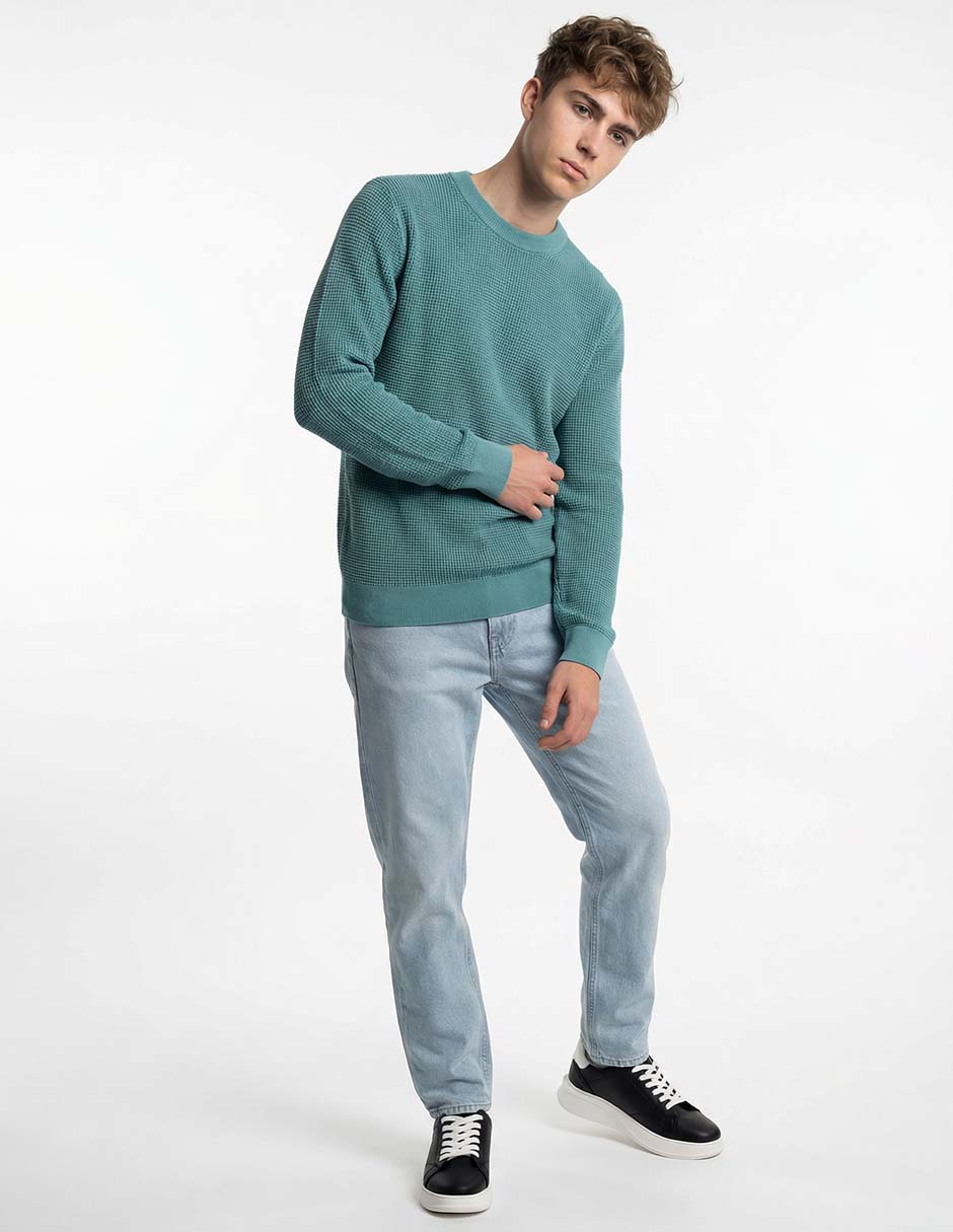 Suéter cuello redondo para hombre 1