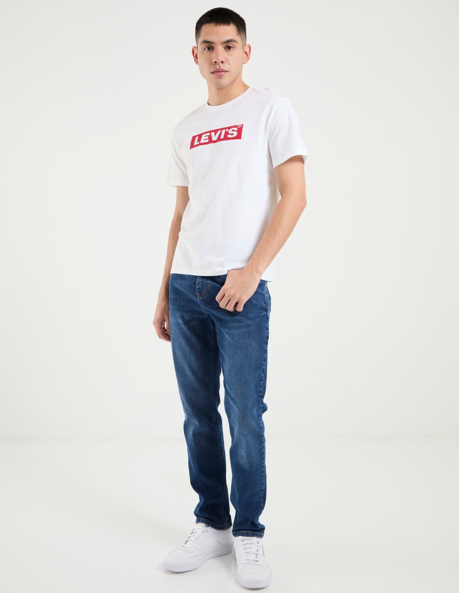 Jeans slim lavado stone wash para hombre 6