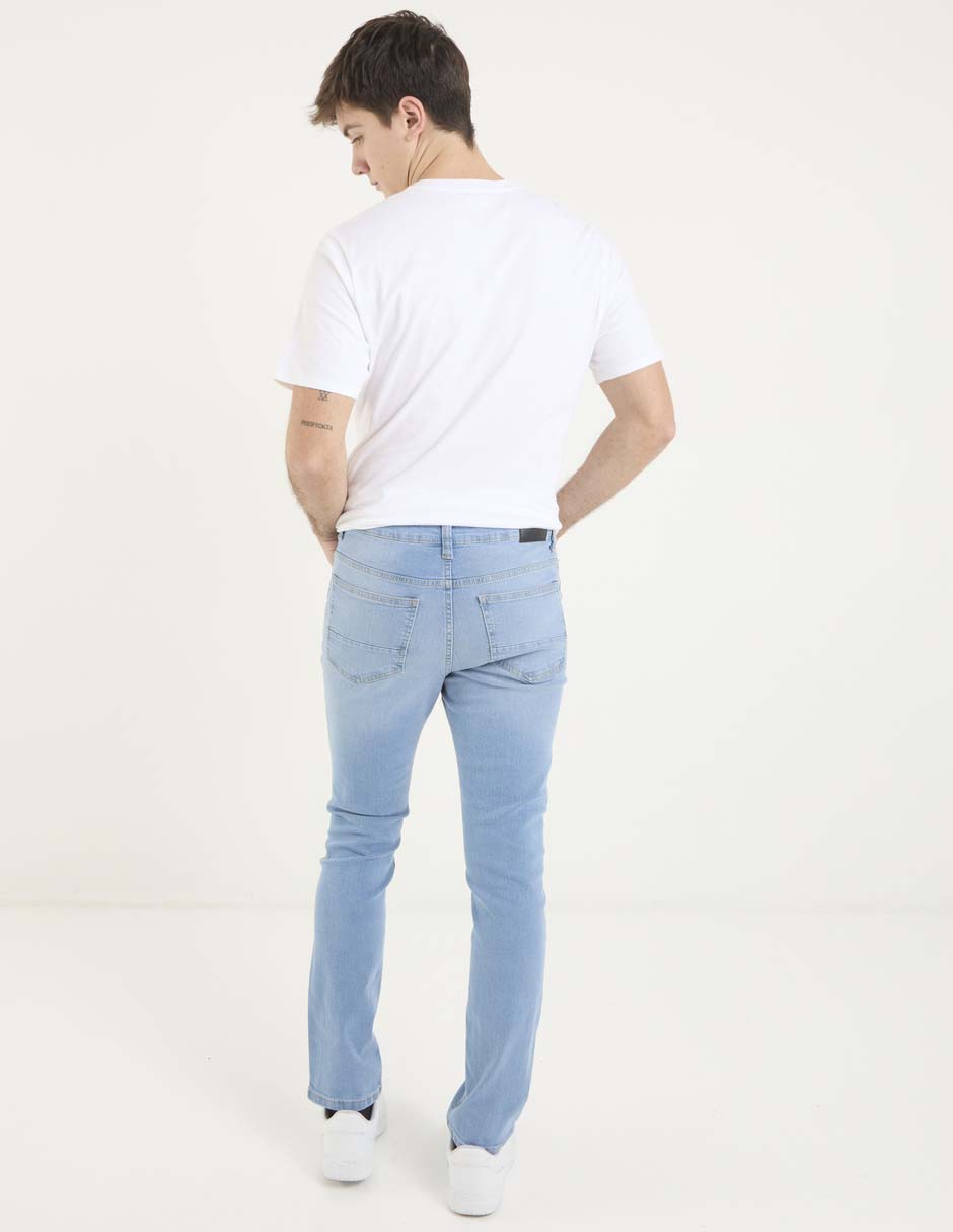 Jeans slim lavado stone wash para hombre 5