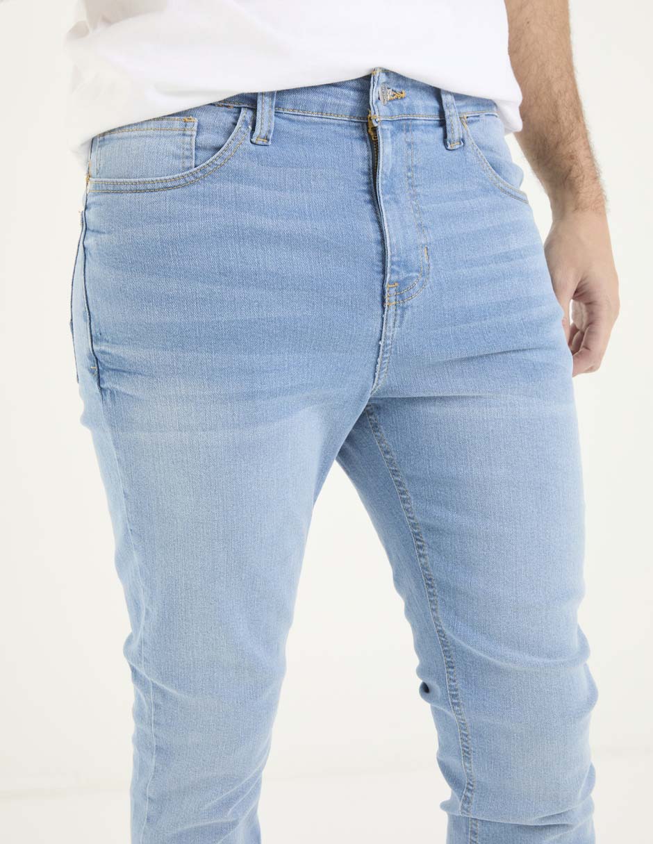 Jeans slim lavado stone wash para hombre 7
