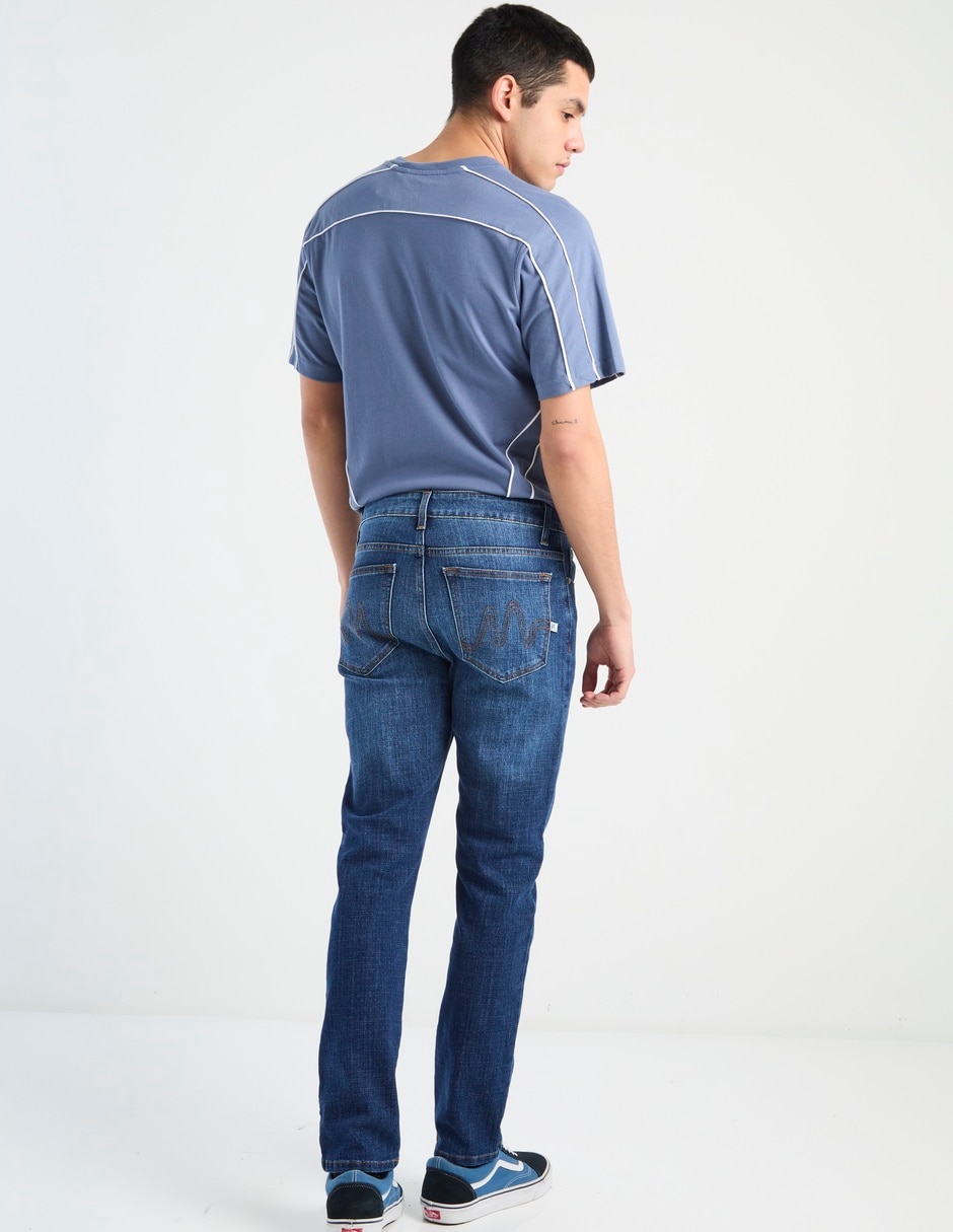 Jeans slim deslavado para hombre 5