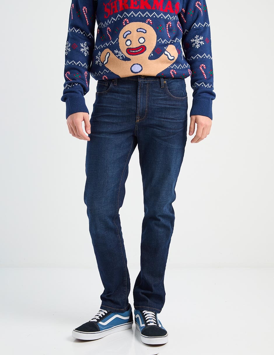 Jeans slim deslavado para hombre 1