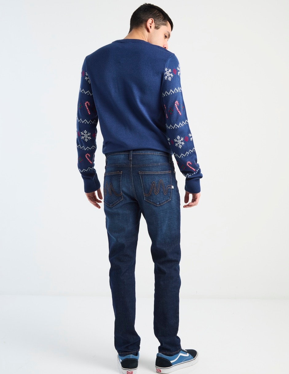 Jeans slim deslavado para hombre 5