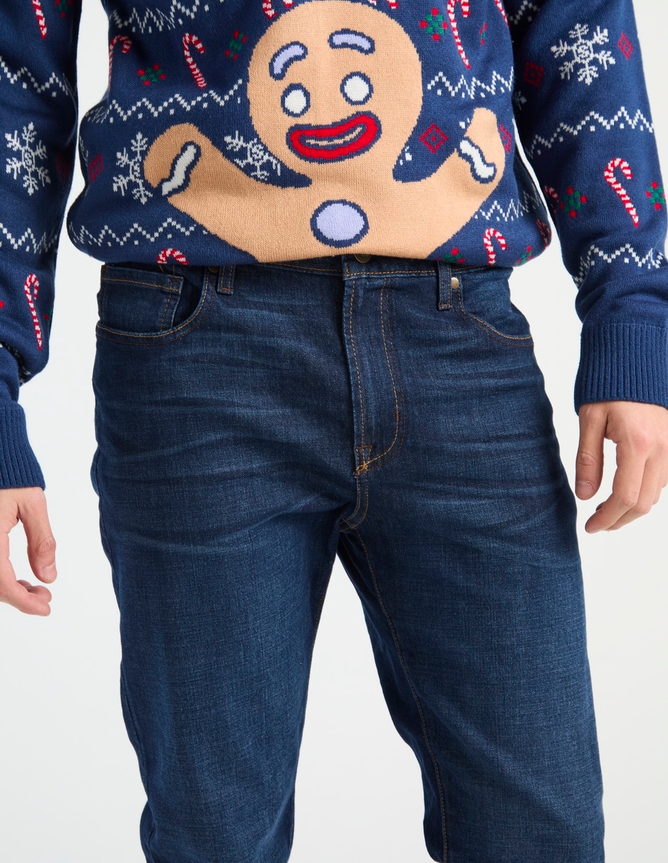 Jeans slim deslavado para hombre 7