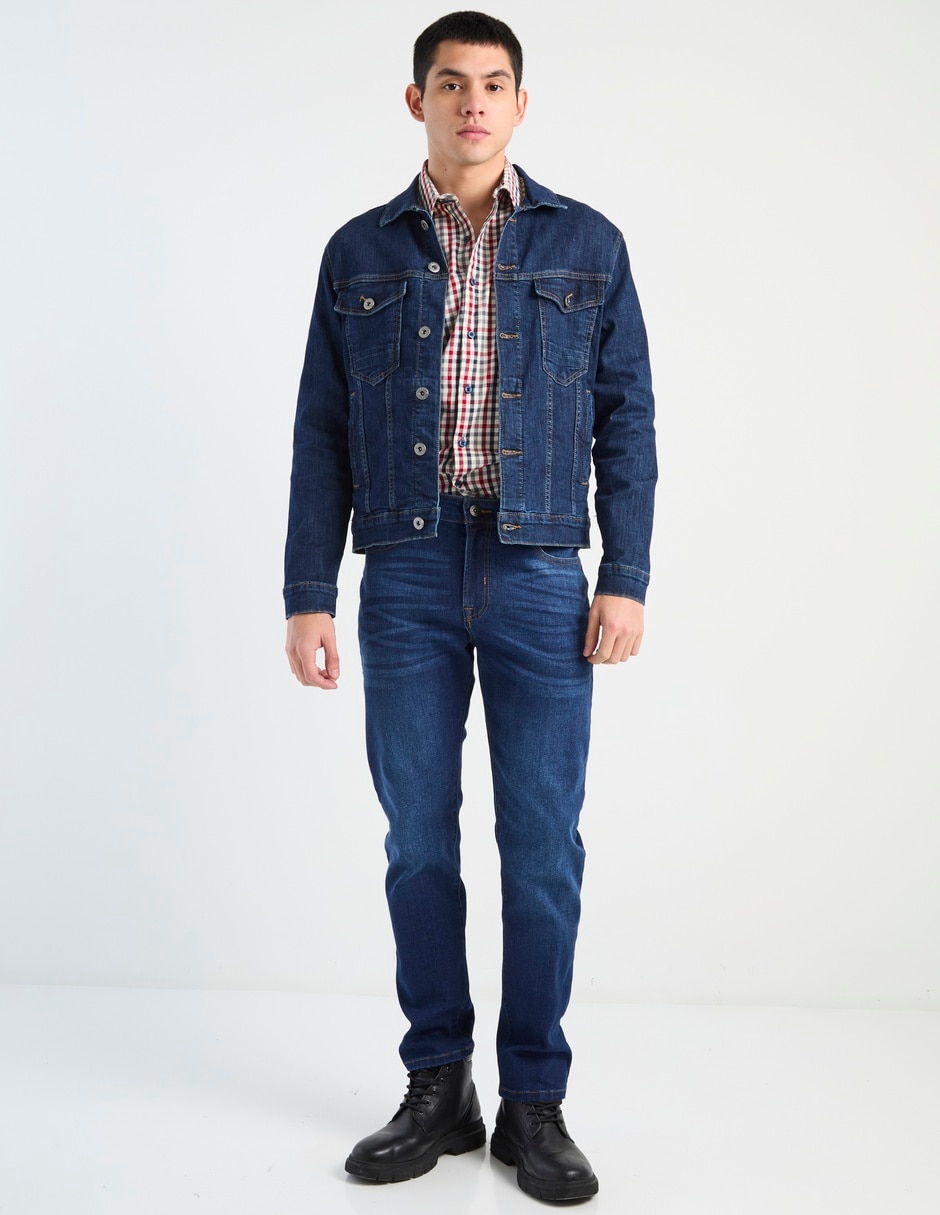 Jeans slim deslavado para hombre 6