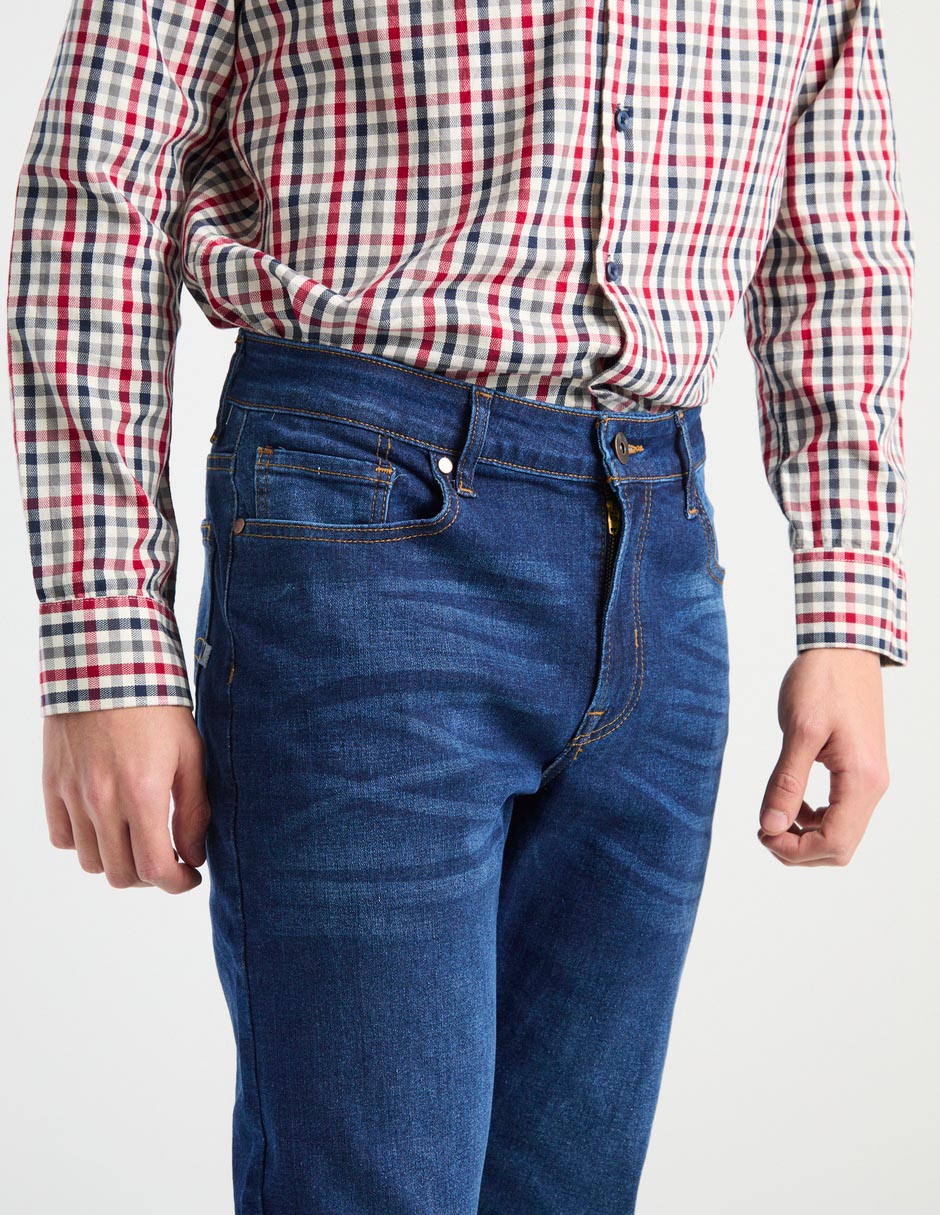 Jeans slim deslavado para hombre 7