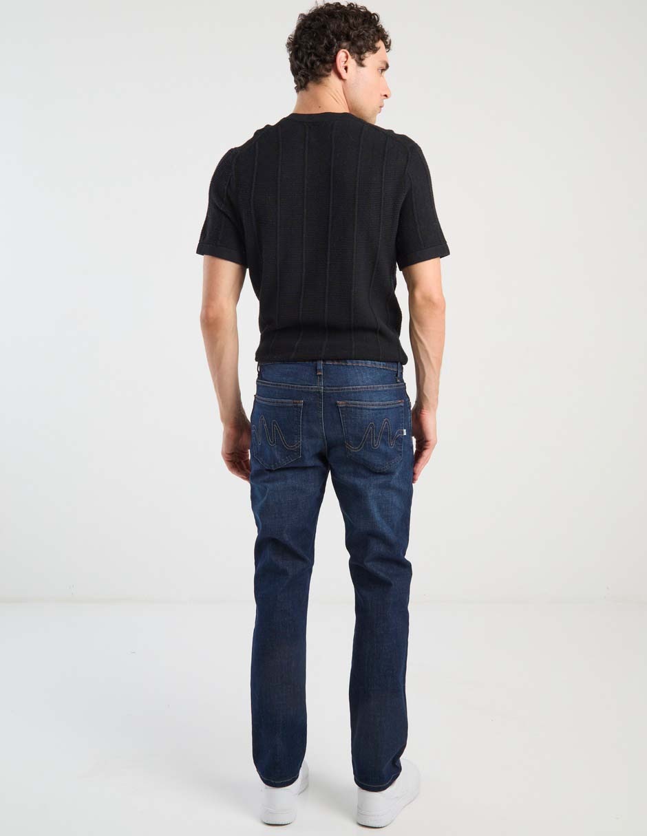 Jeans straight deslavado para hombre 5