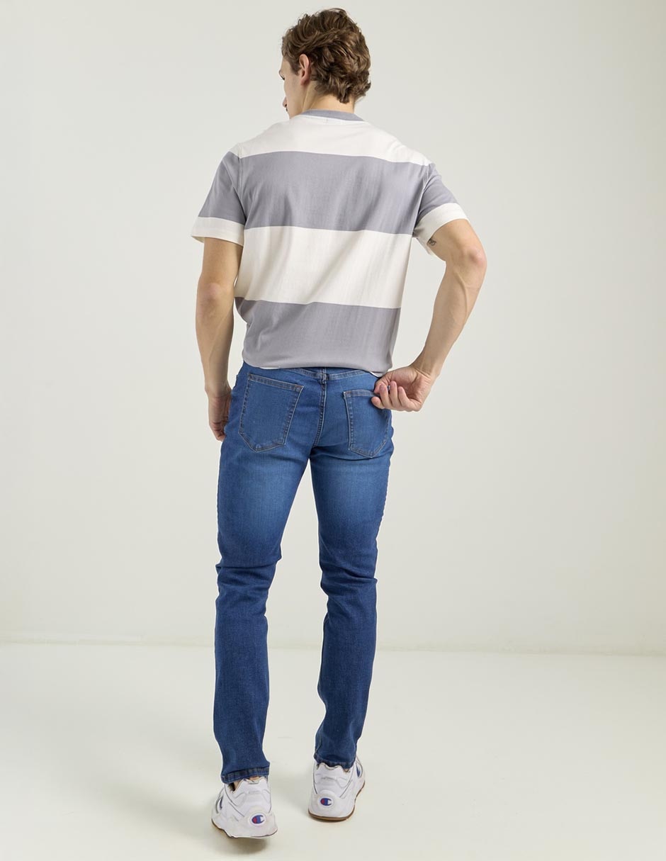 Jeans slim Mossimo lavado whisker para hombre