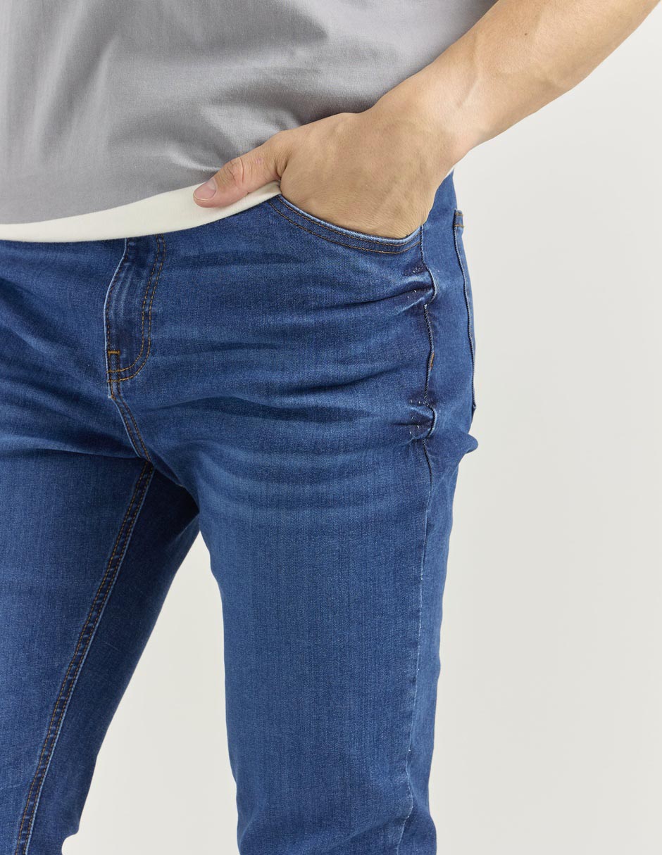 Jeans slim Mossimo lavado whisker para hombre