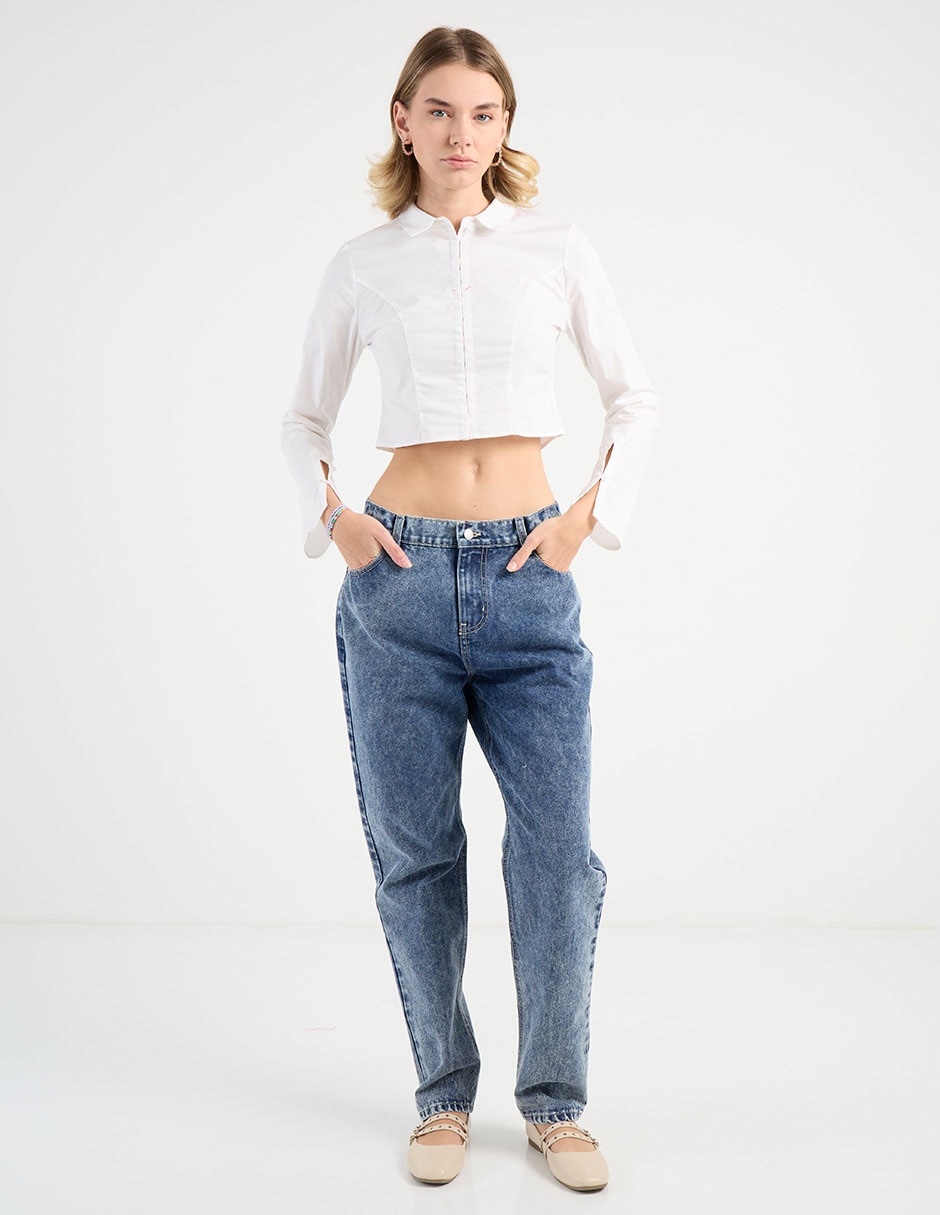 Jeans straight Mossimo deslavado para hombre