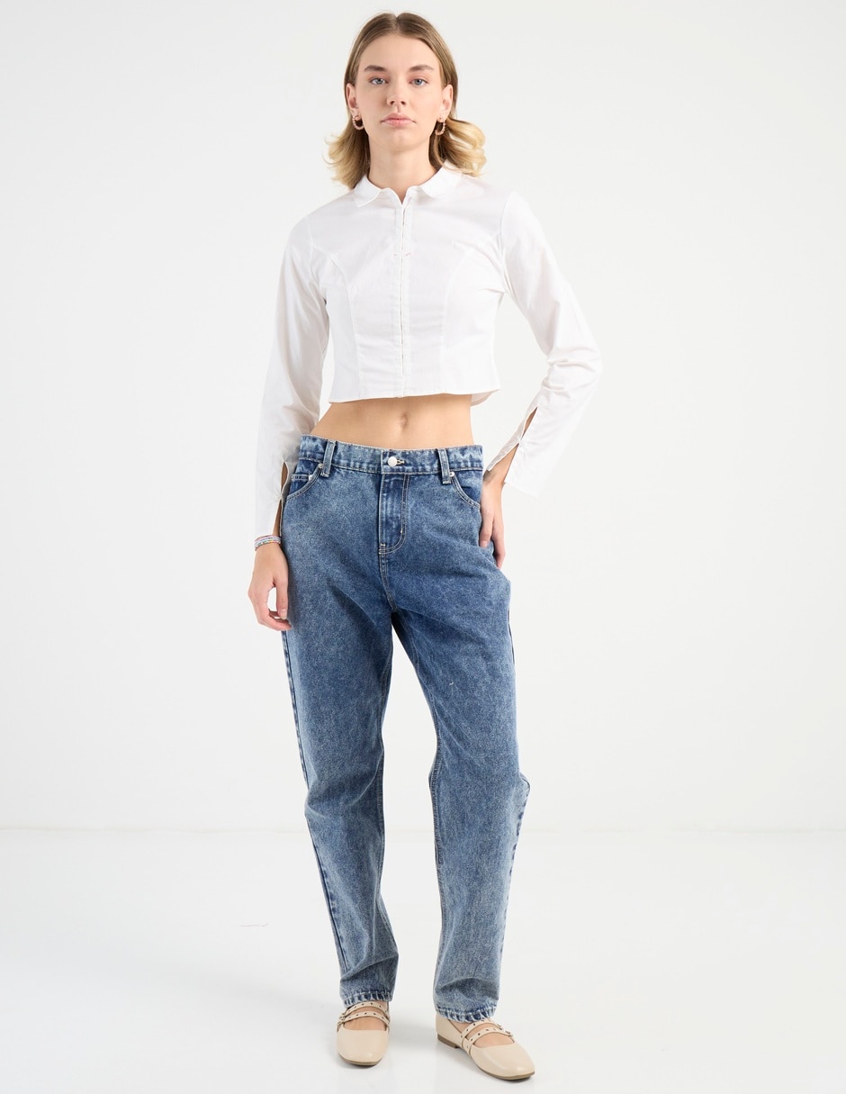 Jeans straight Mossimo deslavado para hombre