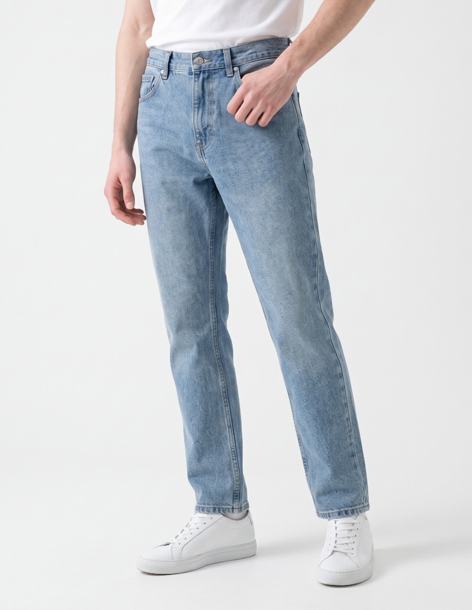 Jeans straight lavado claro para hombre Jeans straight lavado claro para hombre